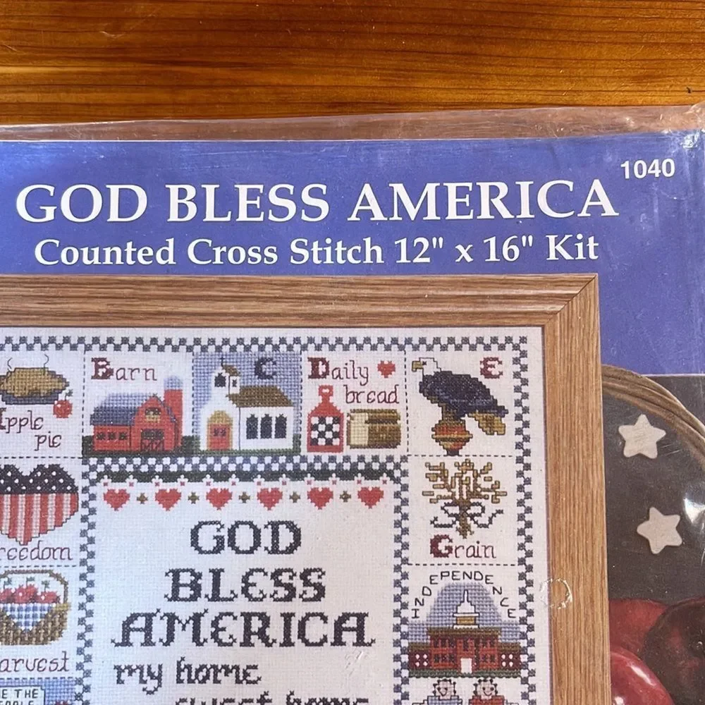 Design Works God Bless America Sampler 1040 Counted Cross Stitch Kit Freedom
